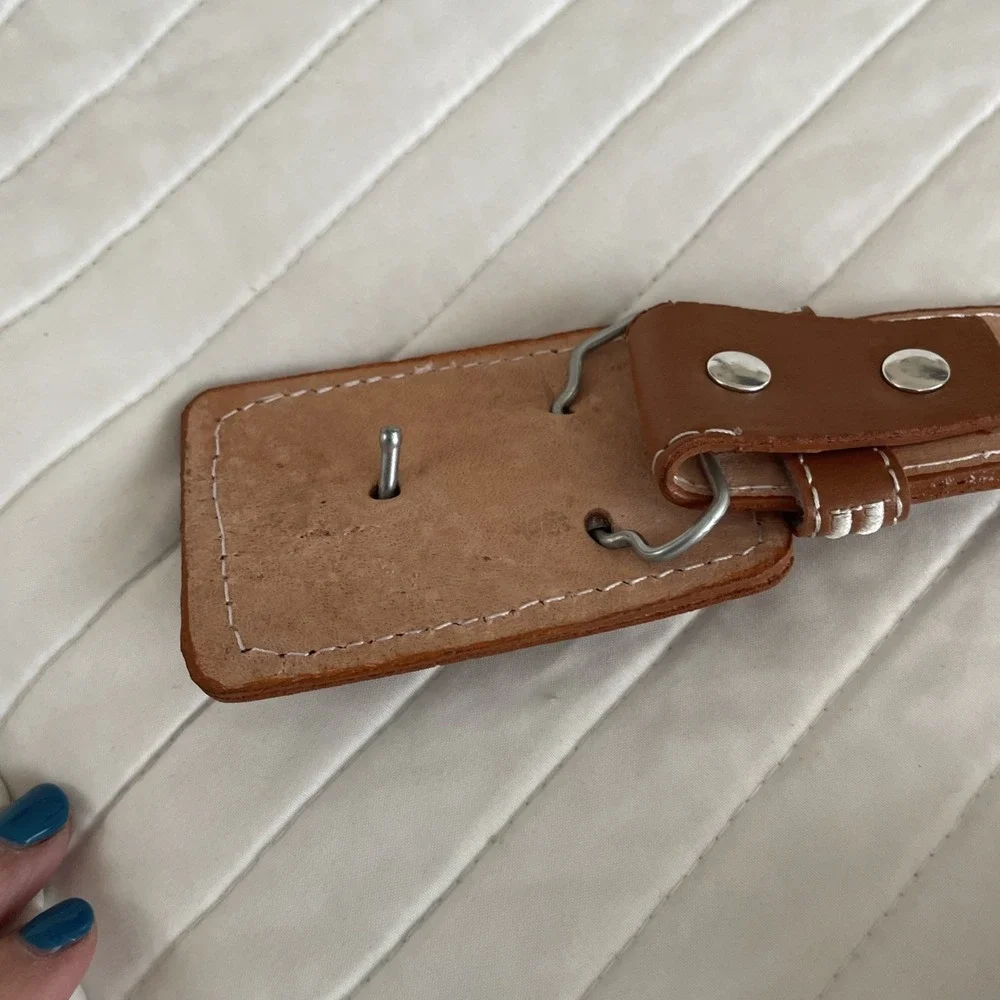 Men's New Leather Embroidered Cowboy Belt Western Cowboy Belt, Or Womens Size 42